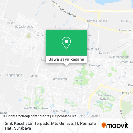 Peta Smk Kesehatan Terpadu, Mts Girilaya, Tk Permata Hati