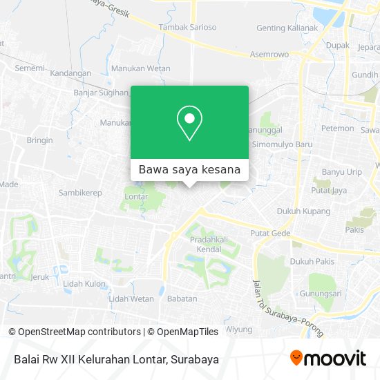 Peta Balai Rw XII Kelurahan Lontar