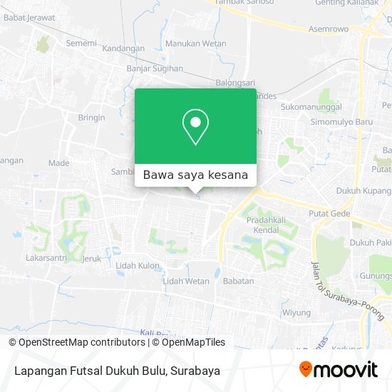 Peta Lapangan Futsal Dukuh Bulu