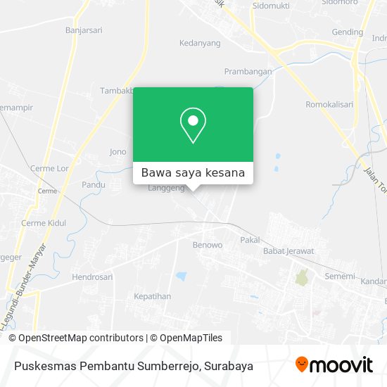 Peta Puskesmas Pembantu Sumberrejo