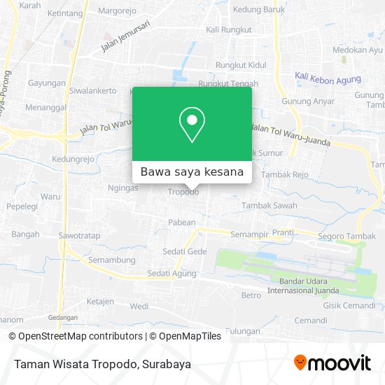 Peta Taman Wisata Tropodo