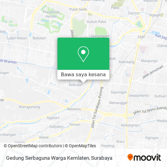 Peta Gedung Serbaguna Warga Kemlaten