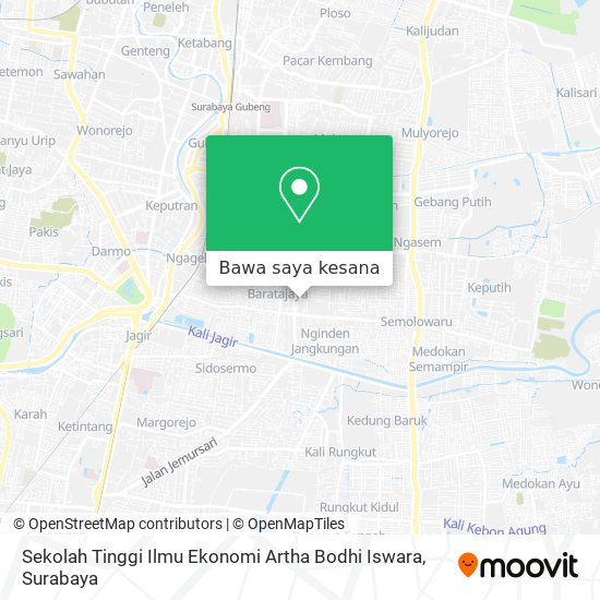 Peta Sekolah Tinggi Ilmu Ekonomi Artha Bodhi Iswara