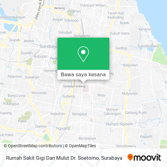 Peta Rumah Sakit Gigi Dan Mulut Dr. Soetomo