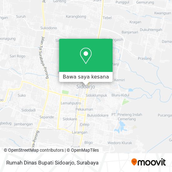 Peta Rumah Dinas Bupati Sidoarjo