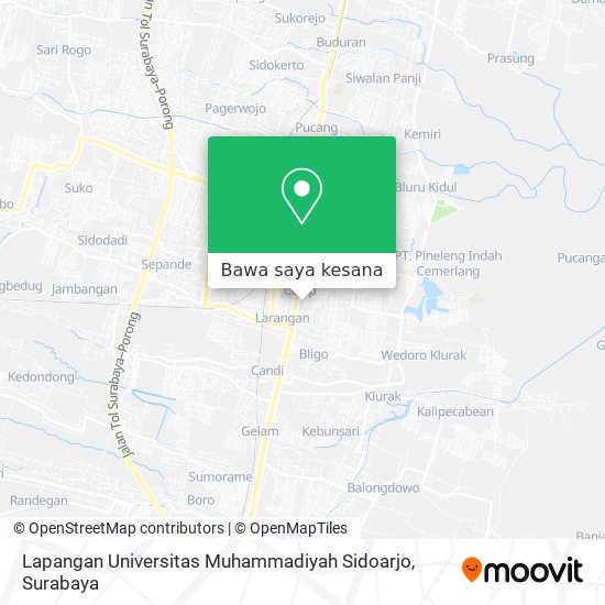 Peta Lapangan Universitas Muhammadiyah Sidoarjo