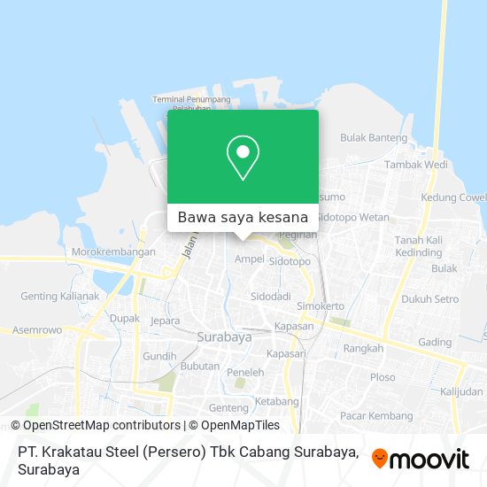 Peta PT. Krakatau Steel (Persero) Tbk Cabang Surabaya