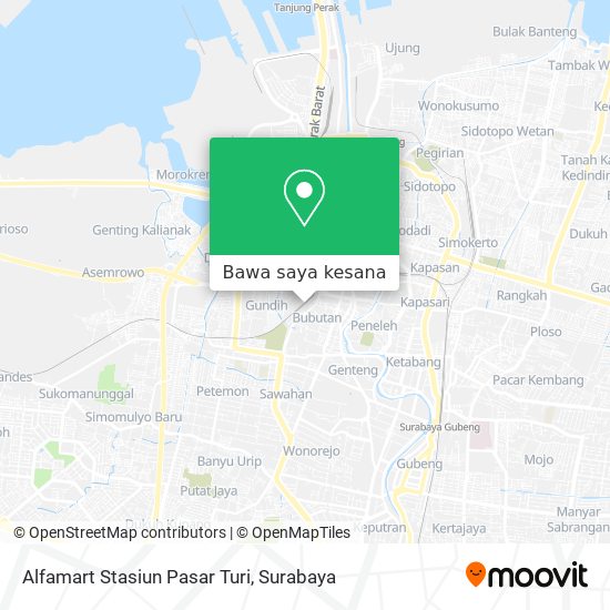 Peta Alfamart Stasiun Pasar Turi