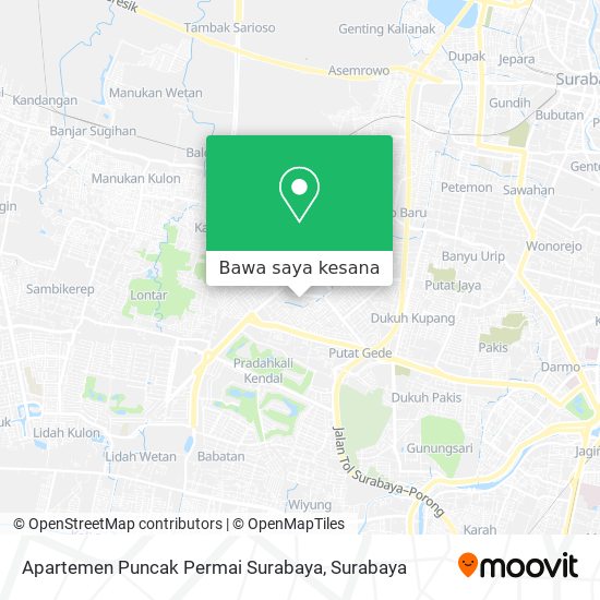 Peta Apartemen Puncak Permai Surabaya