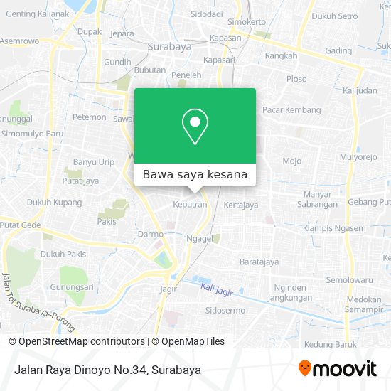 Peta Jalan Raya Dinoyo No.34