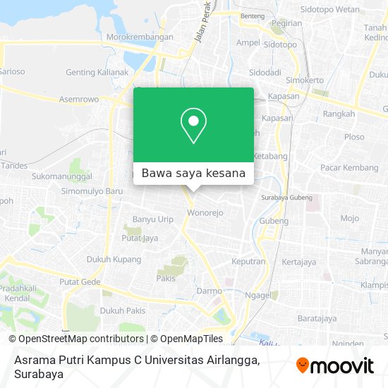 Peta Asrama Putri Kampus C Universitas Airlangga