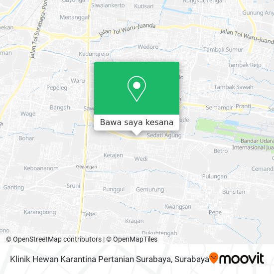 Peta Klinik Hewan Karantina Pertanian Surabaya