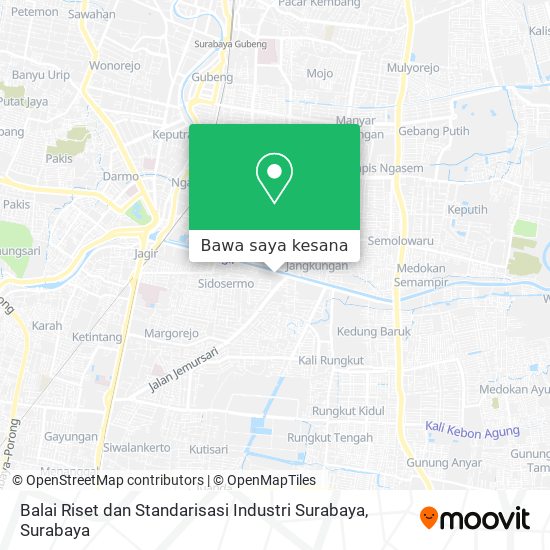 Peta Balai Riset dan Standarisasi Industri Surabaya