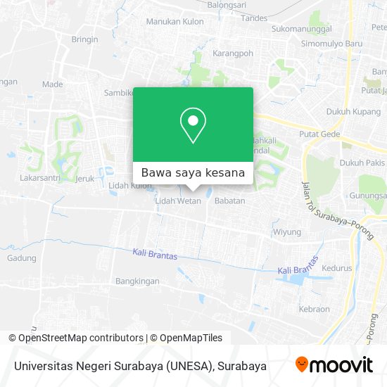 Peta Universitas Negeri Surabaya (UNESA)