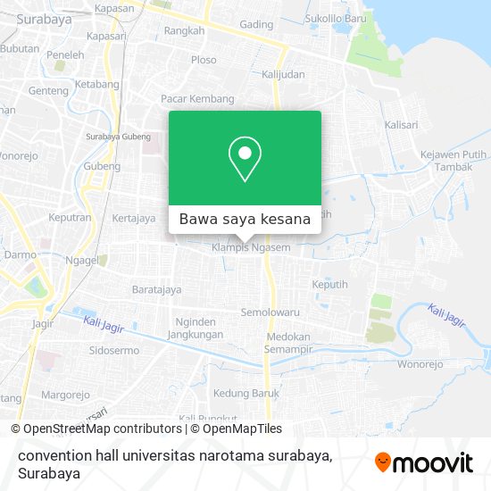 Peta convention hall universitas narotama surabaya