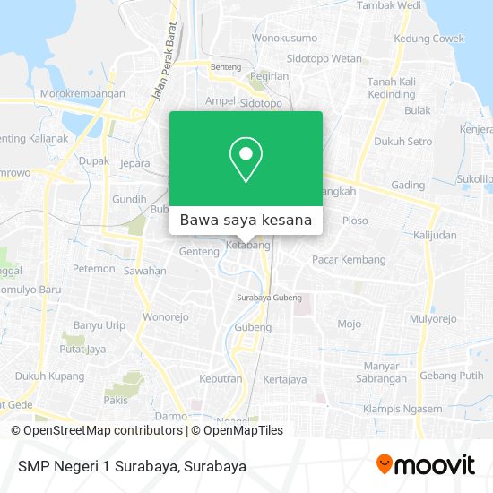 Peta SMP Negeri 1 Surabaya