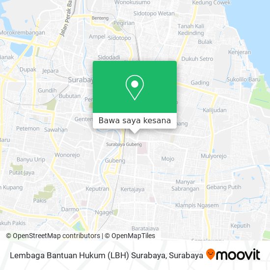 Peta Lembaga Bantuan Hukum (LBH) Surabaya
