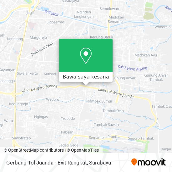 Peta Gerbang Tol Juanda - Exit Rungkut