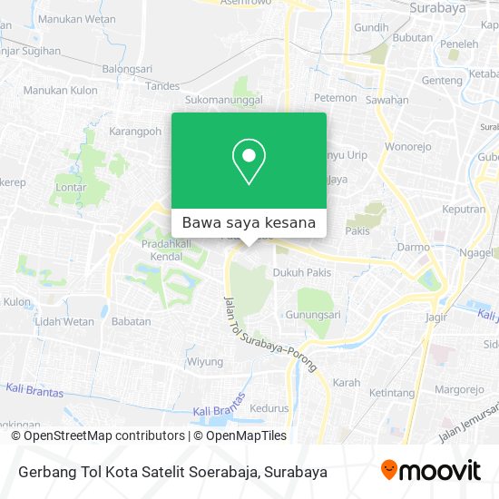 Peta Gerbang Tol Kota Satelit Soerabaja