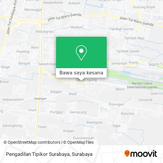 Peta Pengadilan Tipikor Surabaya