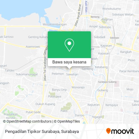 Peta Pengadilan Tipikor Surabaya