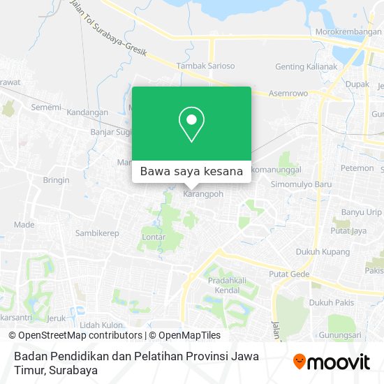 Peta Badan Pendidikan dan Pelatihan Provinsi Jawa Timur