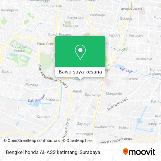 Peta Bengkel honda AHASS ketintang