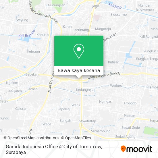Peta Garuda Indonesia Office @City of Tomorrow