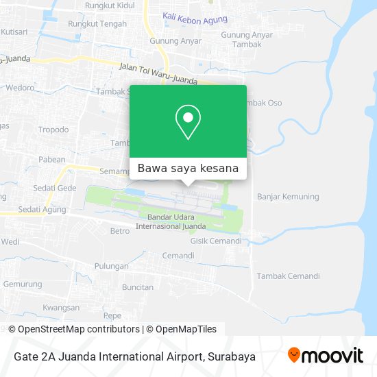 Peta Gate 2A Juanda International Airport