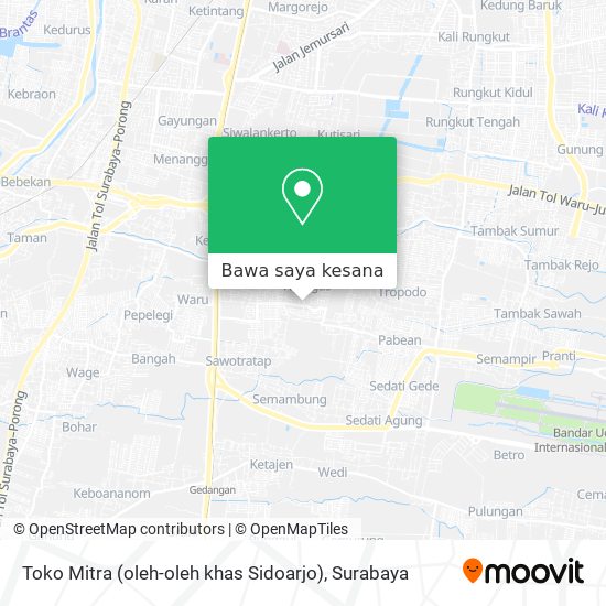 Peta Toko Mitra (oleh-oleh khas Sidoarjo)