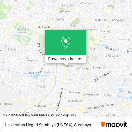 Peta Universitas Negeri Surabaya (UNESA)