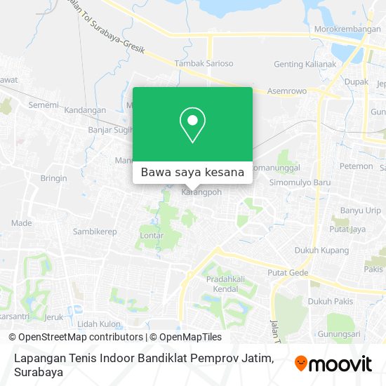 Peta Lapangan Tenis Indoor Bandiklat Pemprov Jatim