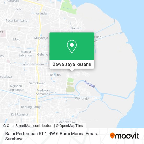 Peta Balai Pertemuan RT 1 RW 6 Bumi Marina Emas