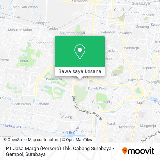 Peta PT Jasa Marga (Persero) Tbk. Cabang Surabaya - Gempol