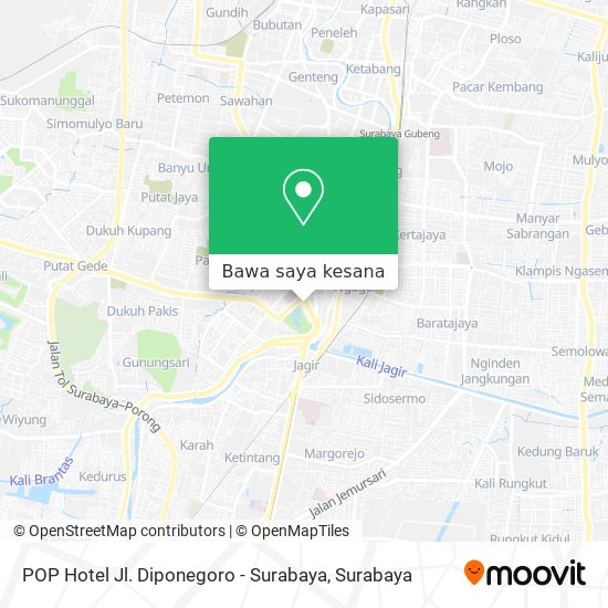 Peta POP Hotel Jl. Diponegoro - Surabaya