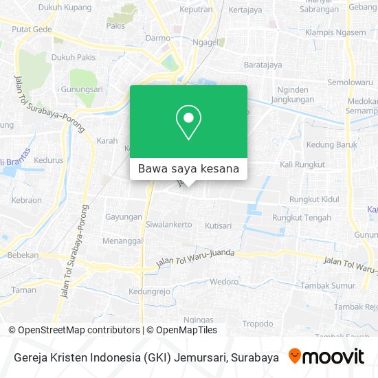 Peta Gereja Kristen Indonesia (GKI) Jemursari