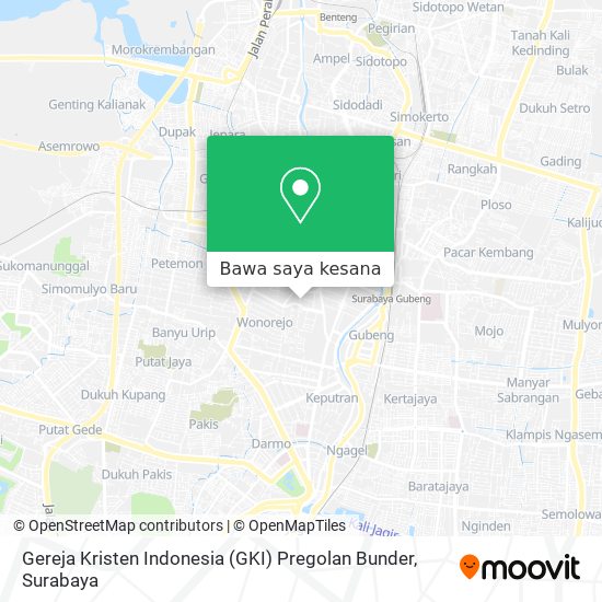 Peta Gereja Kristen Indonesia (GKI) Pregolan Bunder
