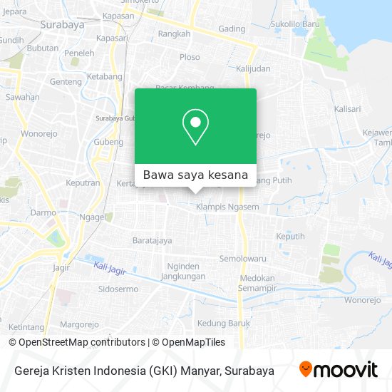 Peta Gereja Kristen Indonesia (GKI) Manyar