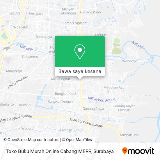 Peta Toko Buku Murah Online Cabang MERR