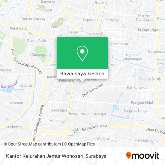 Peta Kantor Kelurahan Jemur Wonosari