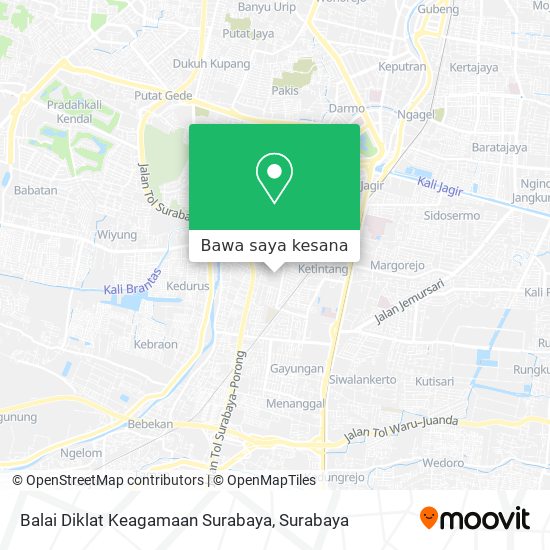 Peta Balai Diklat Keagamaan Surabaya