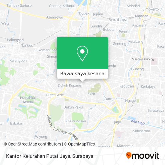 Peta Kantor Kelurahan Putat Jaya