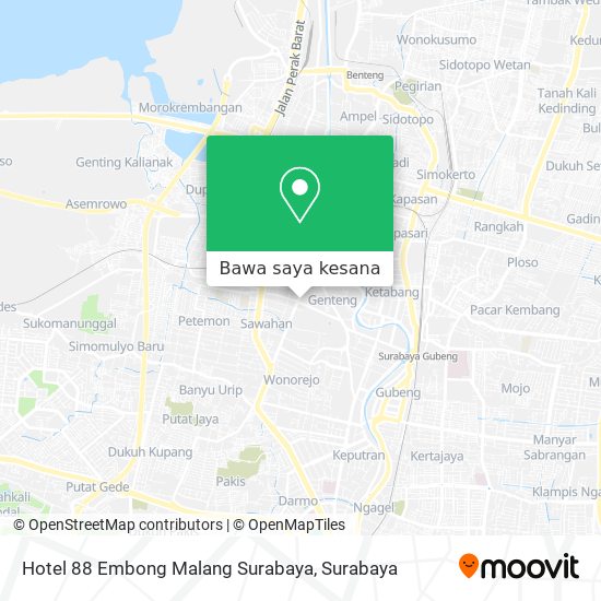 Peta Hotel 88 Embong Malang Surabaya