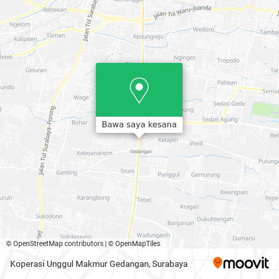 Peta Koperasi Unggul Makmur Gedangan