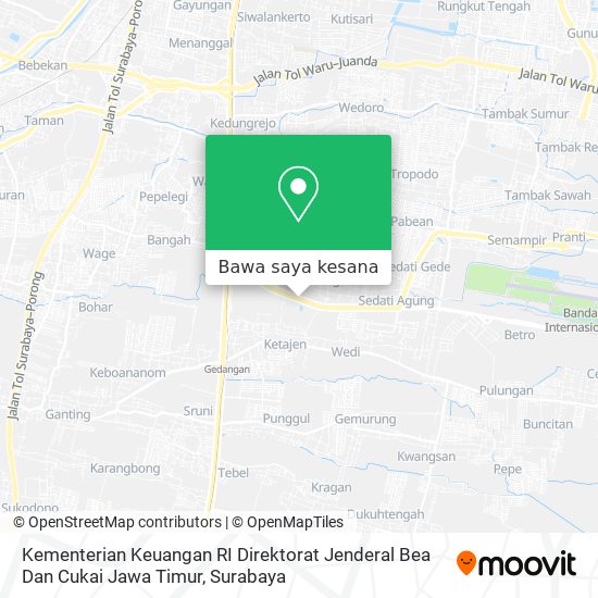 Peta Kementerian Keuangan RI Direktorat Jenderal Bea Dan Cukai Jawa Timur