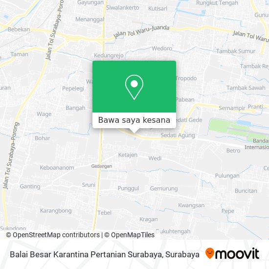 Peta Balai Besar Karantina Pertanian Surabaya