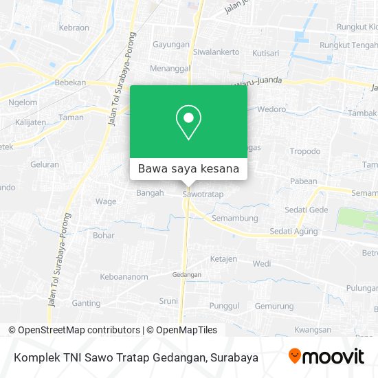 Peta Komplek TNI Sawo Tratap Gedangan