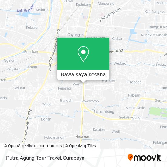 Peta Putra Agung Tour Travel