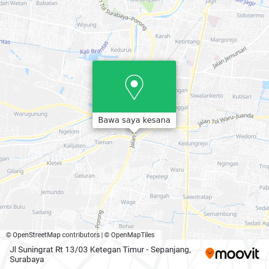 Peta Jl Suningrat Rt 13 / 03 Ketegan Timur - Sepanjang