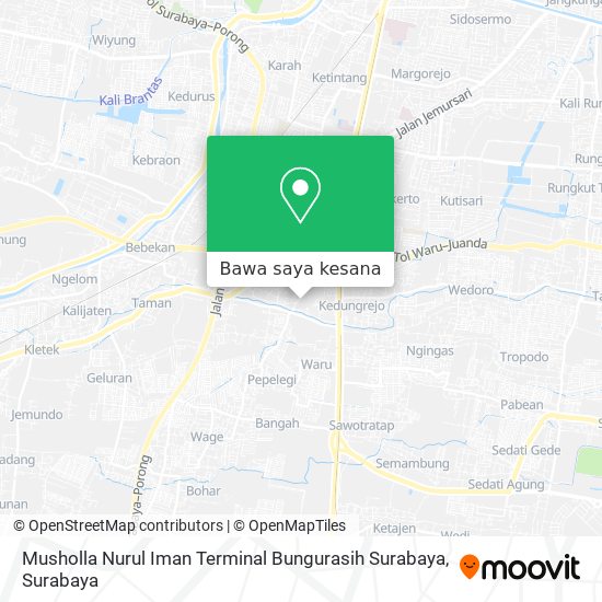 Peta Musholla Nurul Iman Terminal Bungurasih Surabaya